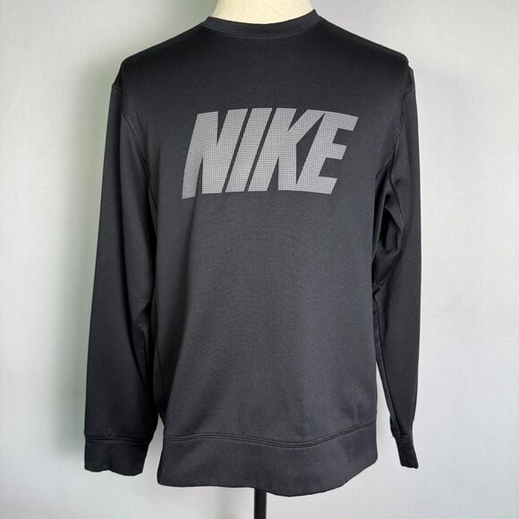 Nike Therma-FIT Men's Black Crew Neck Sweatshirt, Size Medium, Warm & Soft 2/$15 - Picture 1 of 12